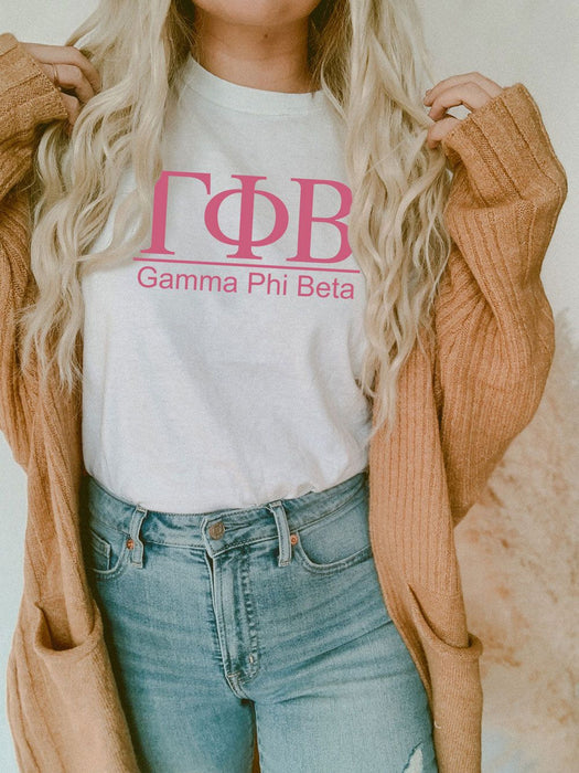 Gamma Phi Beta Comfort Colors Heavyweight T Shirt Gamma Phi Beta Comfort Colors Heavyweight T-Shirt