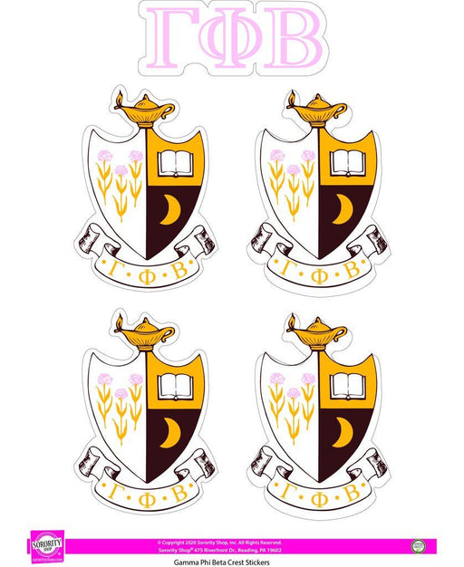 Gamma Phi Beta Gamma Phi Beta Crest Sticker Sheet