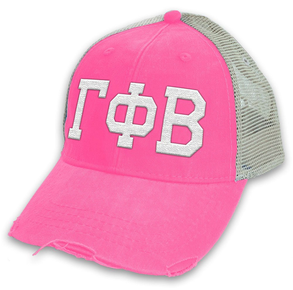 Gamma Phi Beta Distressed Trucker Hat Gamma Phi Beta Distressed Trucker Hat