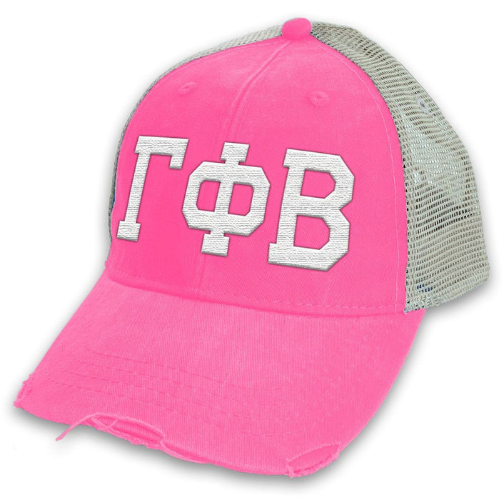 Gamma Phi Beta Distressed Trucker Hat Gamma Phi Beta Distressed Trucker Hat