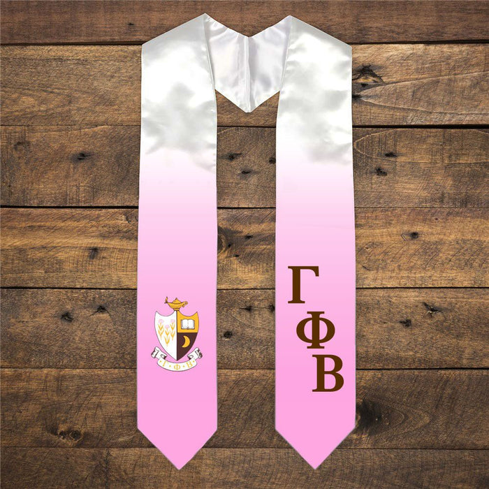 Gamma Phi Beta Extra Fancy Diagonal Greek Graduation Stole W Crest Gamma Phi Beta Extra Fancy Diagonal Greek Graduation Stole W Crest