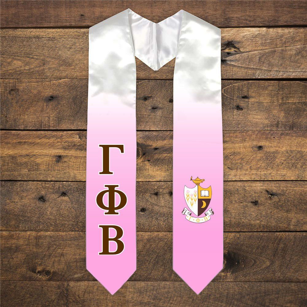 Gamma Phi Beta Extra Fancy Simple Greek Graduation Stole W Crest Gamma Phi Beta Extra Fancy Simple Greek Graduation Stole W Crest
