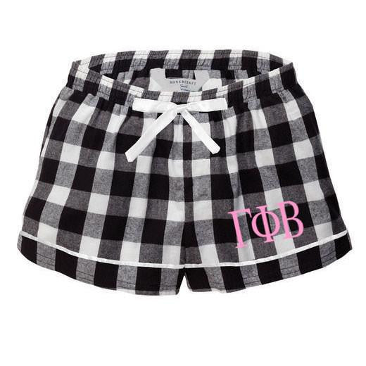 Gamma Phi Beta Flannel Plaid Short Pj's Gamma Phi Beta Flannel Plaid Short- PJ's