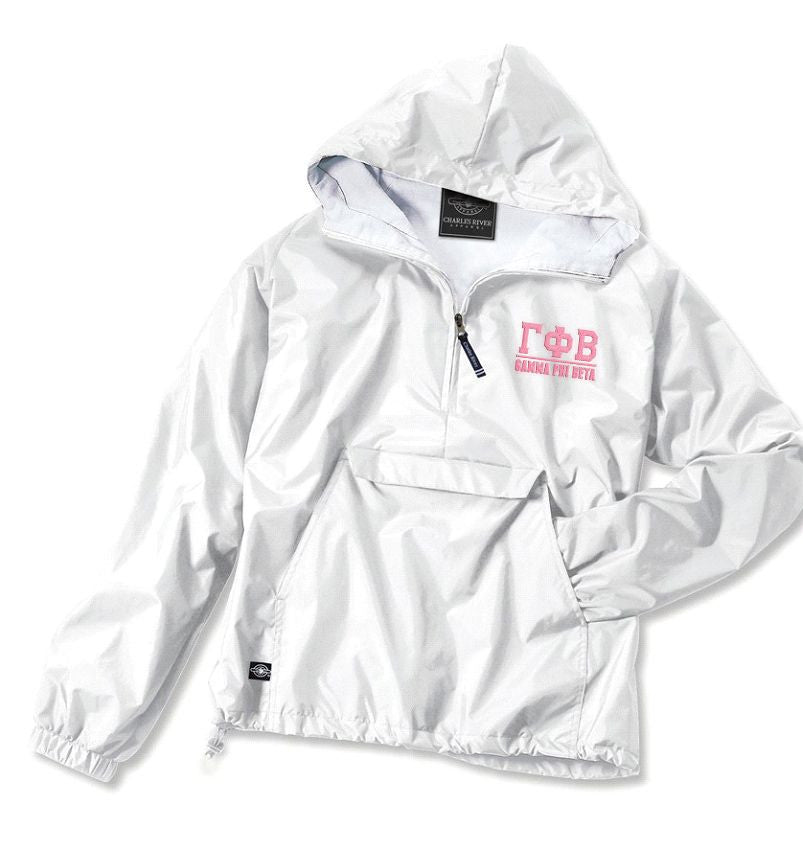 Gamma Phi Beta Greek Letter Anoraks Gamma Phi Beta Greek Letter Windbreaker Pullovers