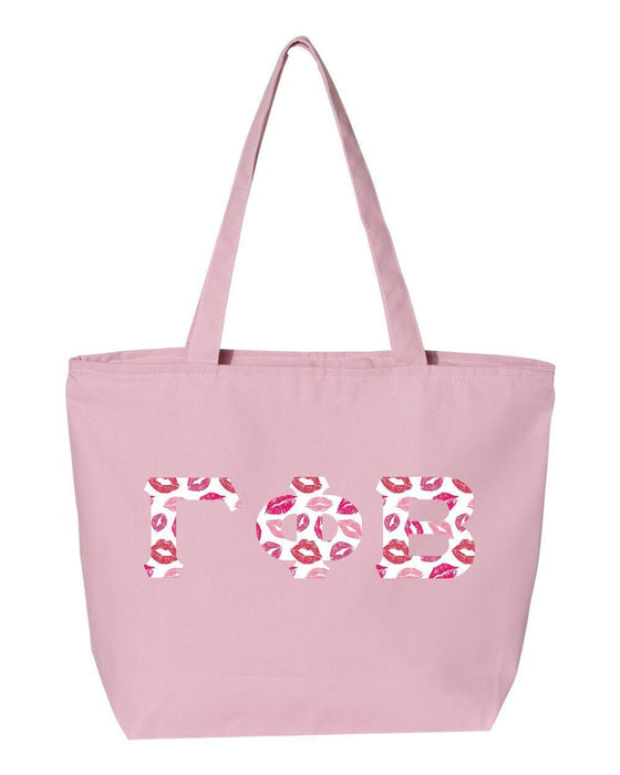 Gamma Phi Beta Greek Letter Zipper Tote Gamma Phi Beta Greek Letter Zipper Tote