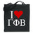 Gamma Phi Beta I Love Tote Bags Gamma Phi Beta I Love Tote Bags