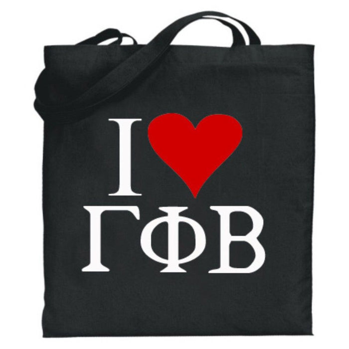 Gamma Phi Beta I Love Tote Bags Gamma Phi Beta I Love Tote Bags