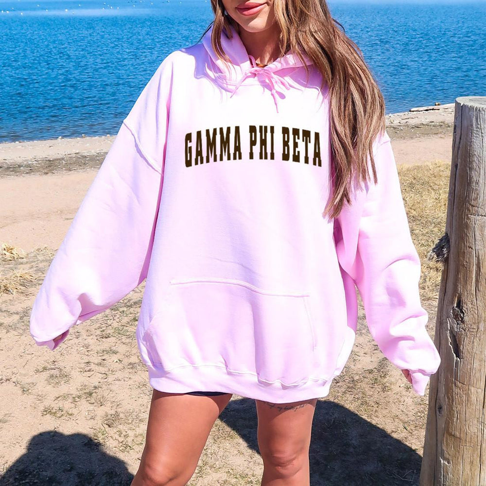 Gamma Phi Beta Letterman Hooded Sweatshirts Gamma Phi Beta Letterman Hooded Sweatshirts
