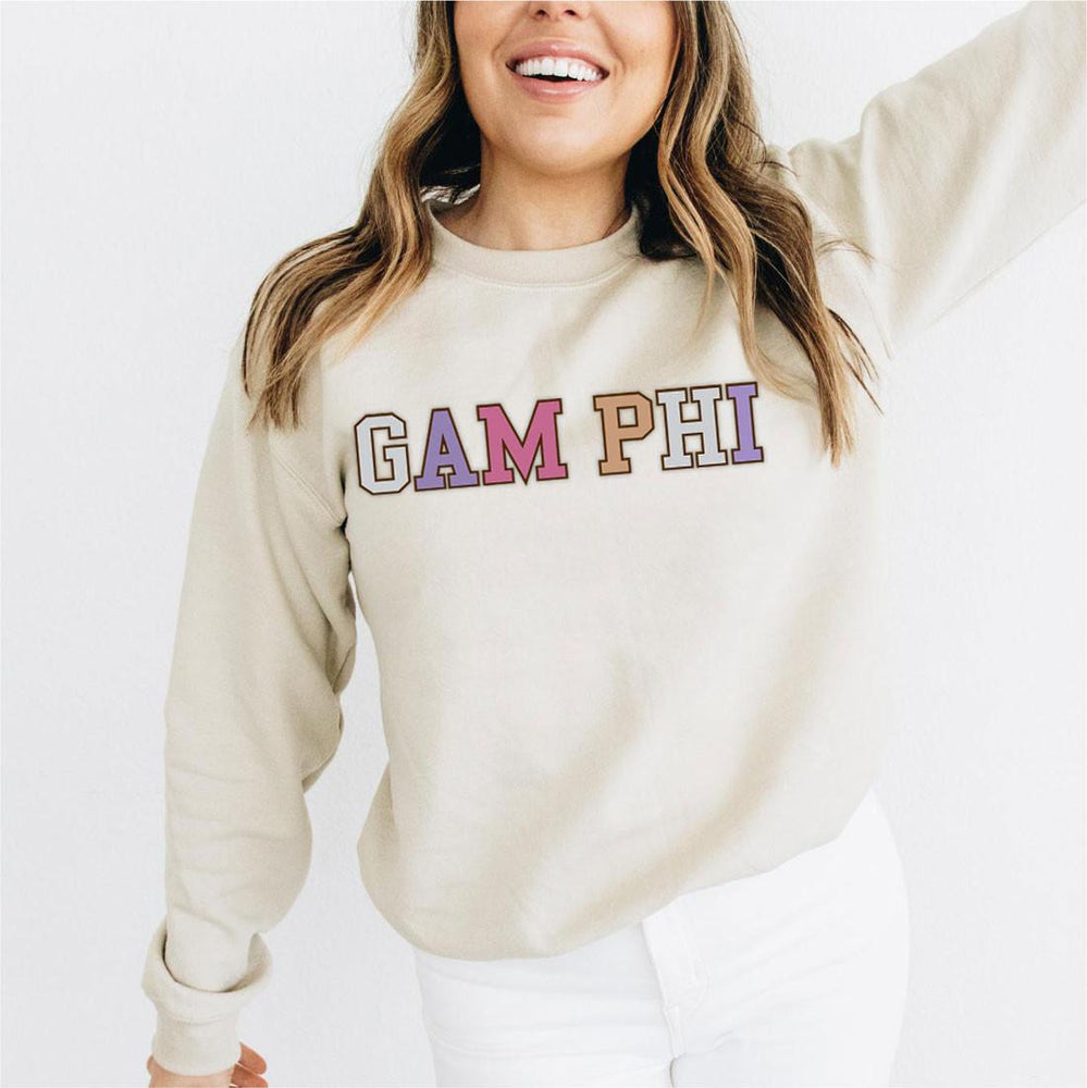 Printify Gamma Phi Beta Nickname Crew Sweatshirts Gamma Phi Beta Nickname Crew Sweatshirts