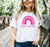 Printify Gamma Phi Beta Rainbow Tees Gamma Phi Beta Rainbow Tees
