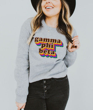 Gamma Phi Beta Gamma Phi Beta Retro Maya Crewneck Sweatshirts