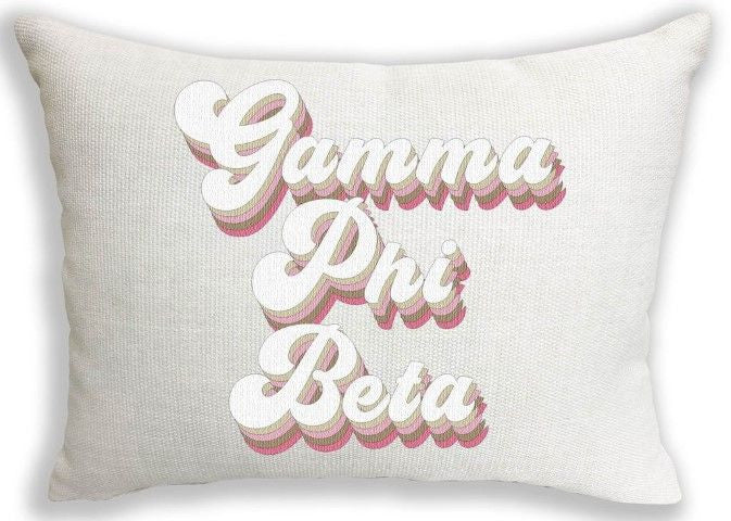 Gamma Phi Beta Retro Throw Pillow Gamma Phi Beta Retro Throw Pillow