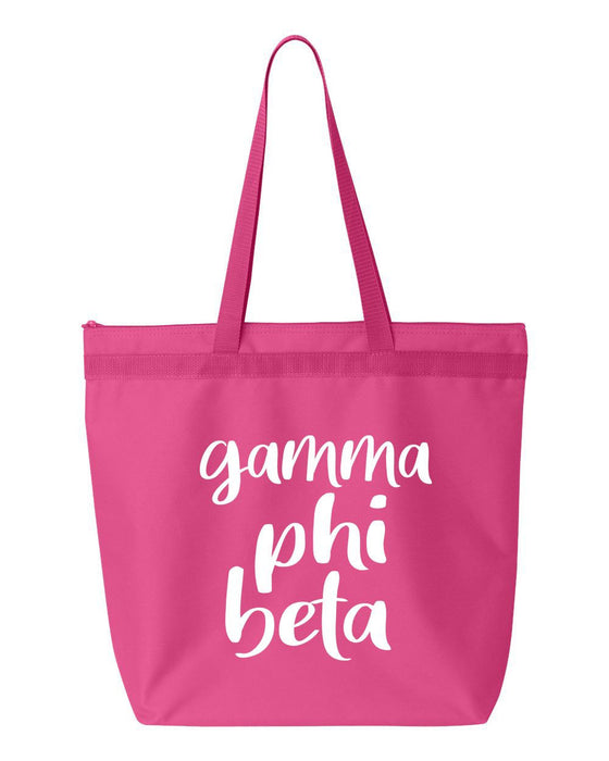 Gamma Phi Beta Script Tote Bag Gamma Phi Beta Script Tote Bag