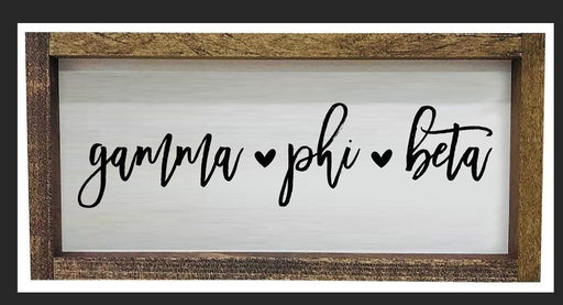 Gamma Phi Beta Gamma Phi Beta Script Wooden Signs