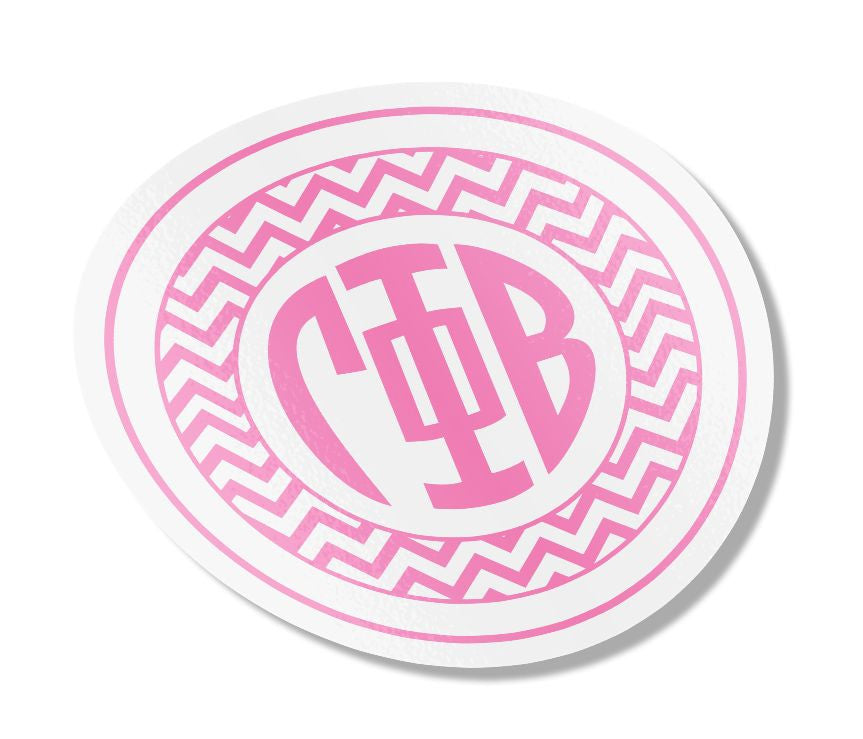 Gamma Phi Beta Sorority Monogram Bumper Sticker Gamma Phi Beta Sorority Monogram Bumper Sticker