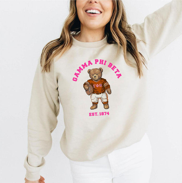 Gamma Phi Beta Teddy Bear Crewneck Sweatshirt Gamma Phi Beta Teddy Bear Crewneck Sweatshirt