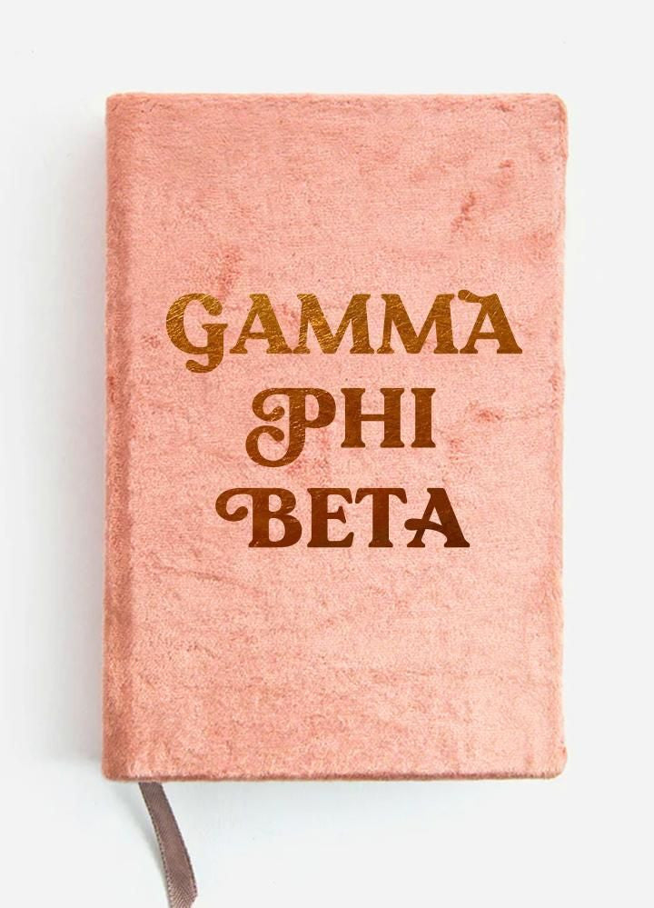 Gamma Phi Beta Velvet Notebook Gamma Phi Beta Velvet Notebook