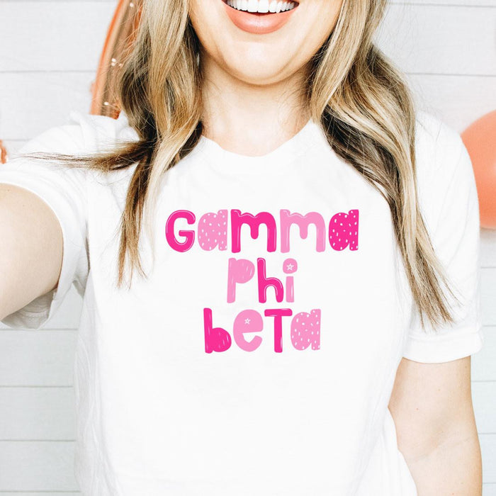 Printify Gamma Phi Beta Whimsy Tees Gamma Phi Beta Whimsy Tees