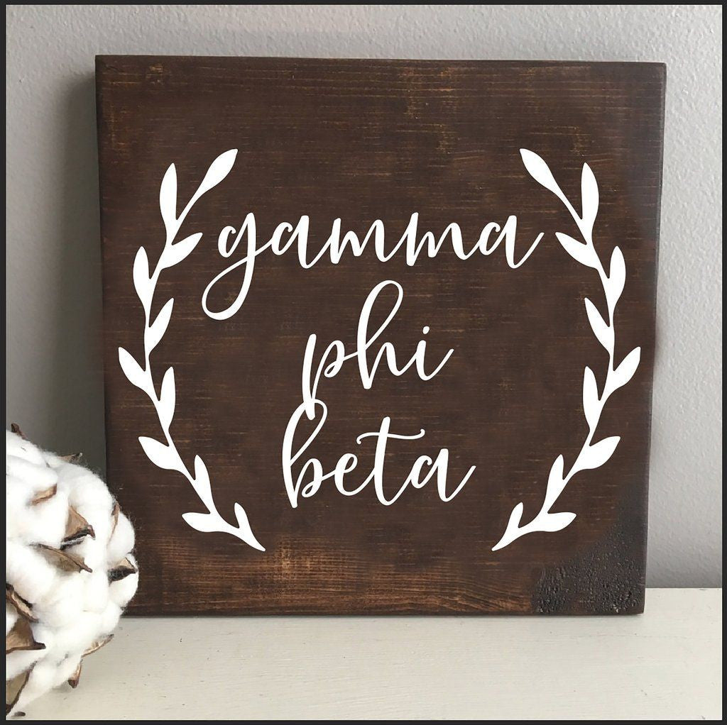 Gamma Phi Beta Wooden Wall Art Gamma Phi Beta Wooden Wall Art