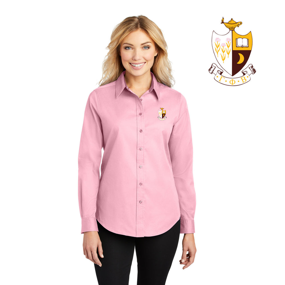 Discount Gamma Phi Beta Long Sleeve Oxford DISCOUNT-Gamma Phi Beta Long Sleeve Oxford