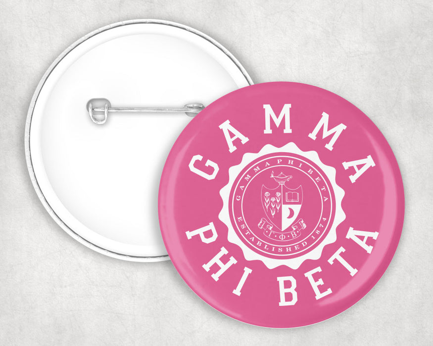 Gamma Phi Beta Seal Crest Pin Buttons Gamma Phi Beta Seal Crest Pin Buttons