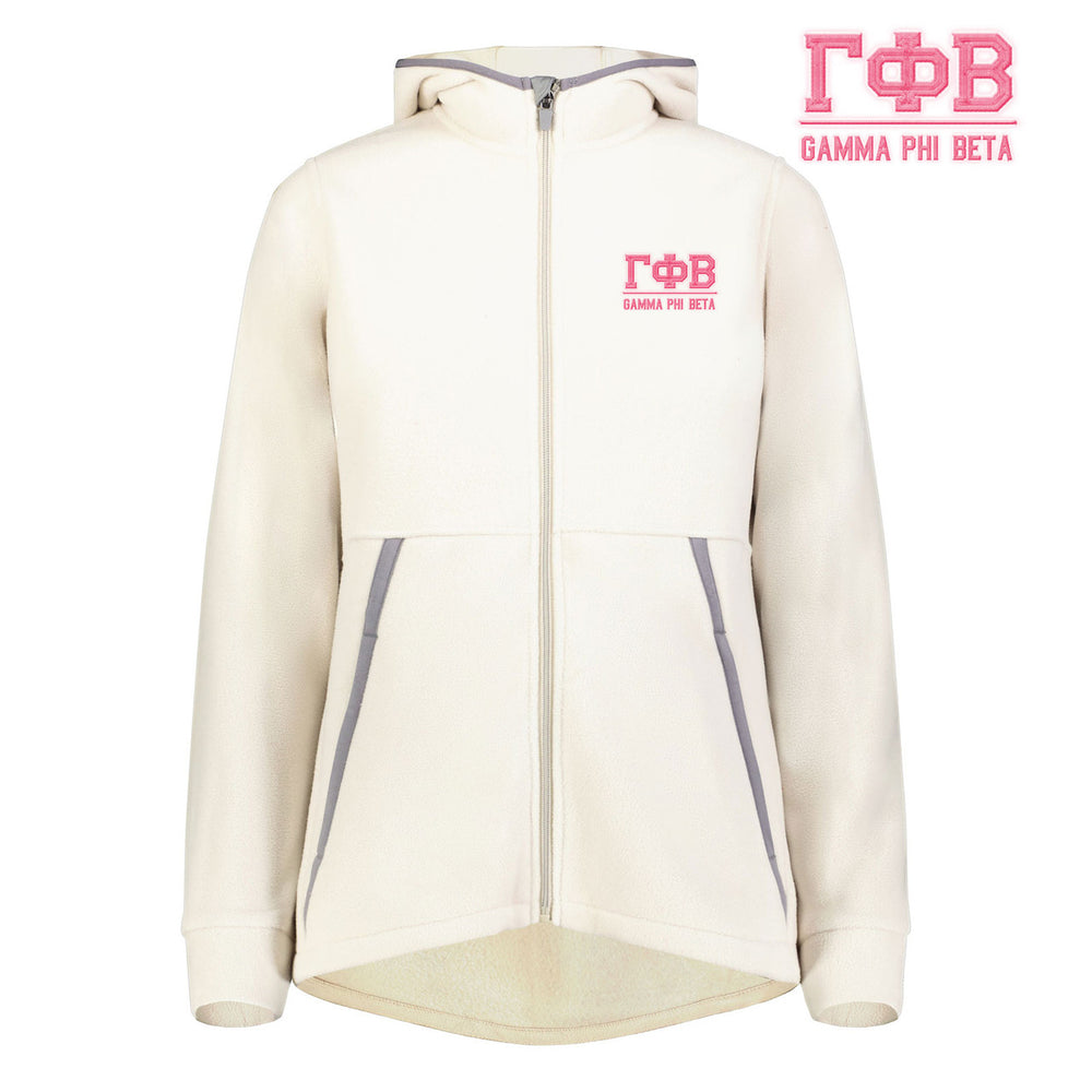Gamma Phi Beta Chill Full Zip Hoodie Gamma Phi Beta Chill Full Zip Hoodie