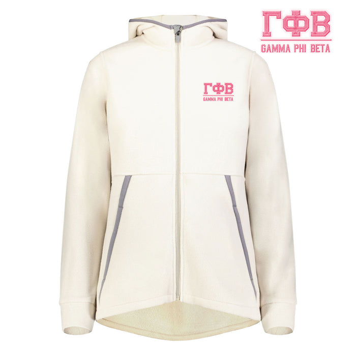 Gamma Phi Beta Chill Full Zip Hoodie Gamma Phi Beta Chill Full Zip Hoodie