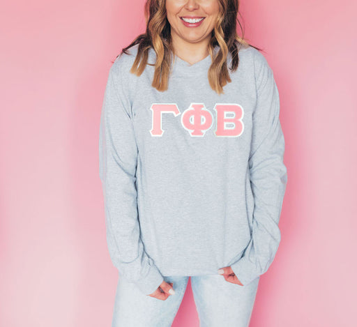 Gamma Phi Beta DISCOUNT Gamma Phi Beta Lettered Long Sleeve Tee