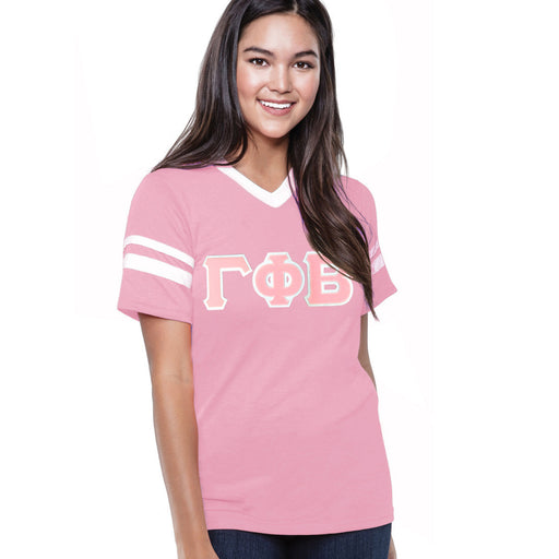 Gamma Phi Beta DISCOUNT-Gamma Phi Beta Jersey With Greek Applique Letters