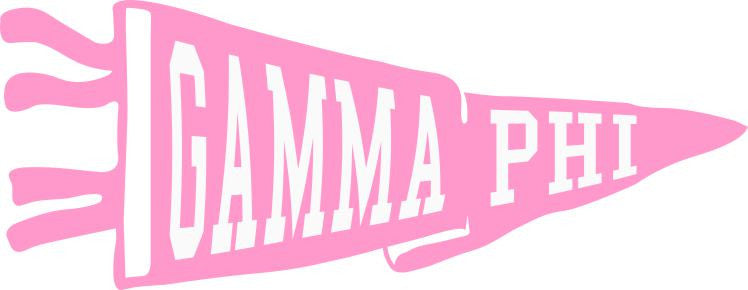 Gamma Phi Beta Pennant Decal Gamma Phi Beta Pennant Decal