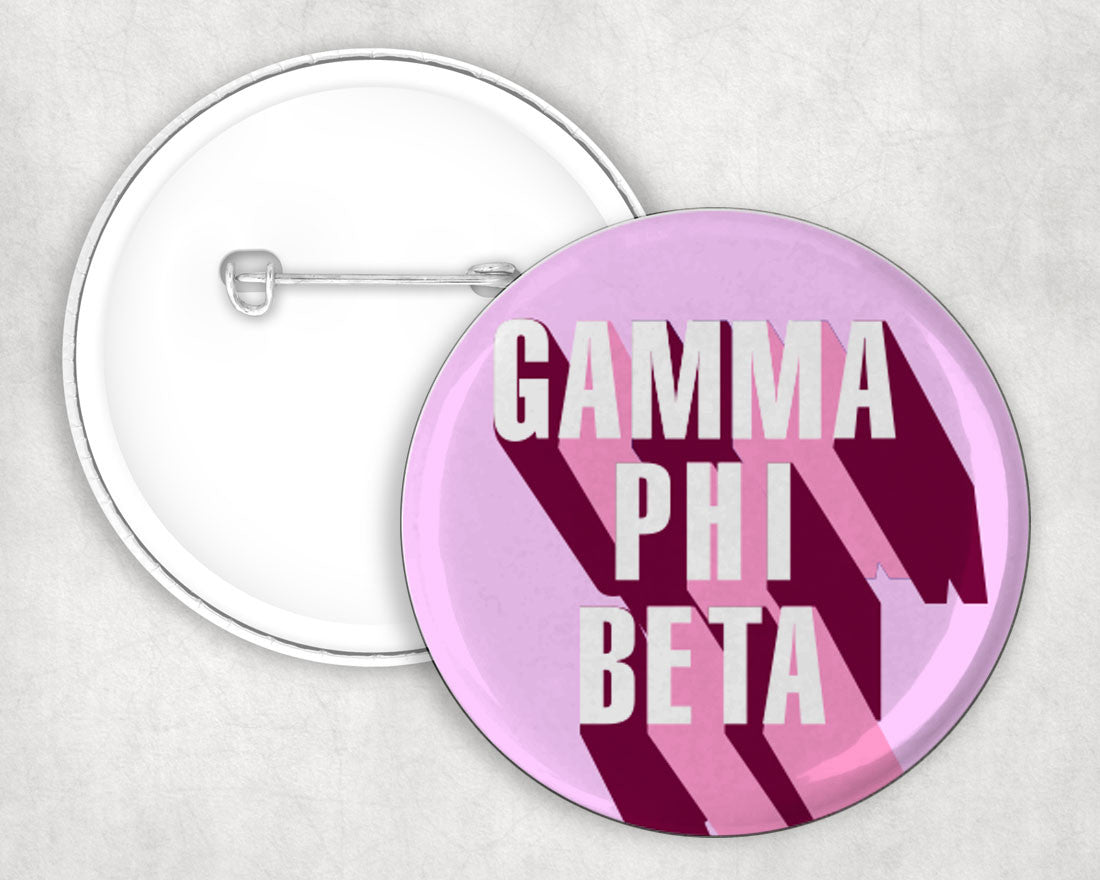 Gamma Phi Beta 3d Button Pin Buttons Gamma Phi Beta 3D Button Pin Buttons
