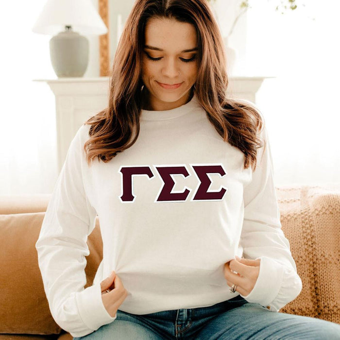 Gamma Sigma Sigma 2 Day Ship Twill Long Sleeve Tee Gamma Sigma Sigma - 2 Day Ship Twill Long Sleeve Tee