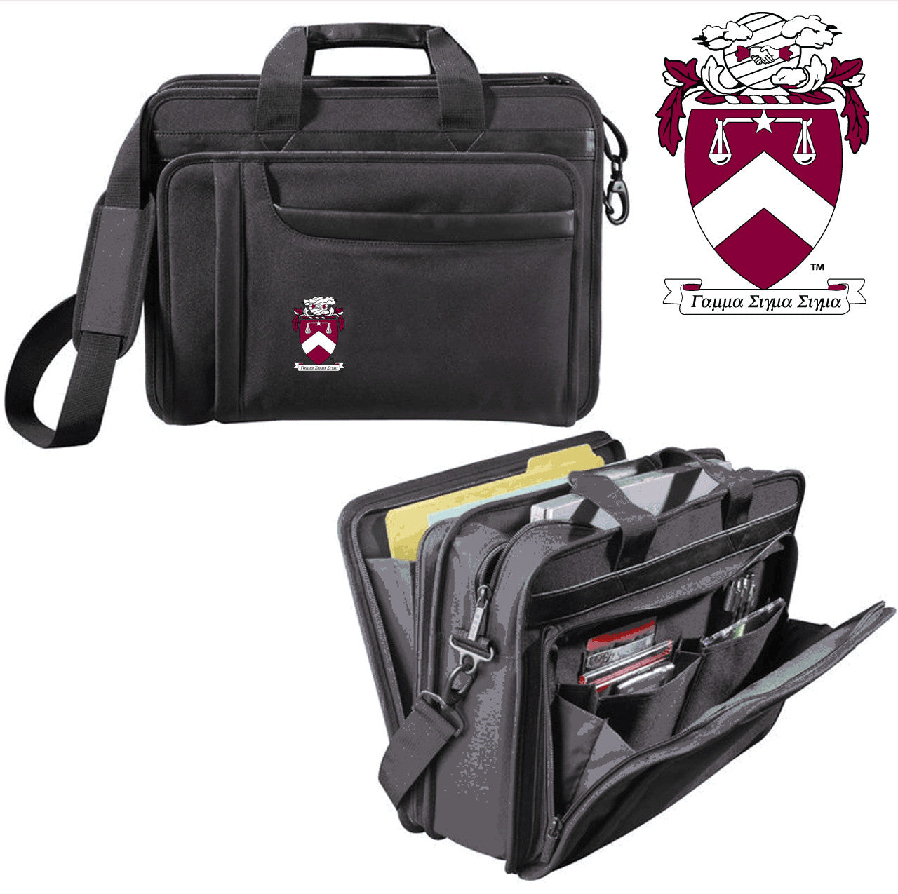 Discount Gamma Sigma Sigma Emblem Briefcase DISCOUNT-Gamma Sigma Sigma Emblem Briefcase
