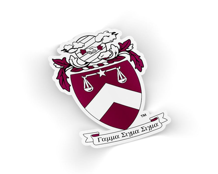 Gamma Sigma Sigma Die Cut Crest Sticker Gamma Sigma Sigma Die Cut Crest Sticker