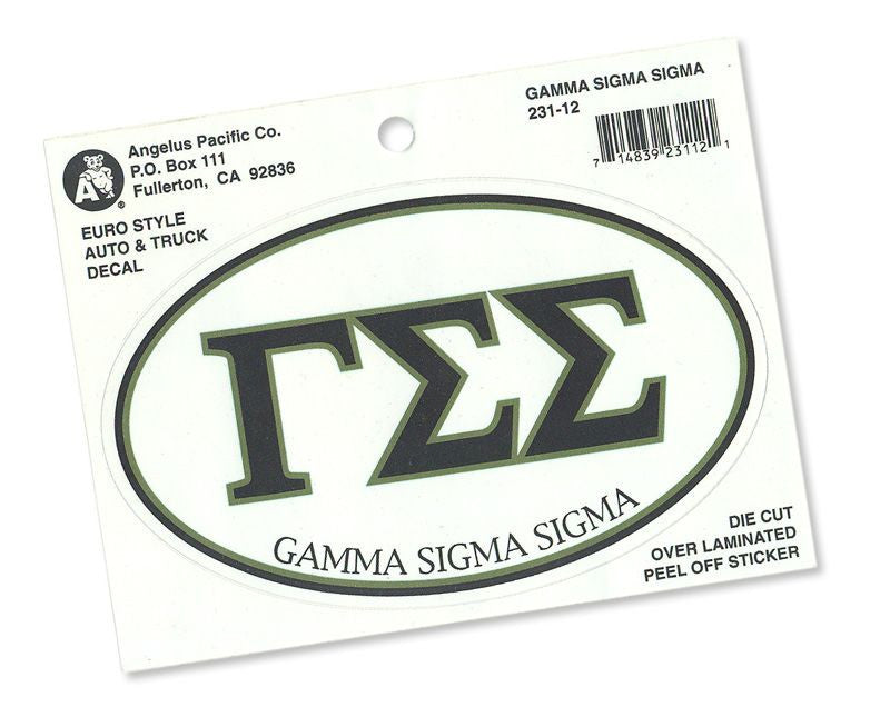 Gamma Sigma Sigma Euro Style Sticker Gamma Sigma Sigma Euro Style Sticker