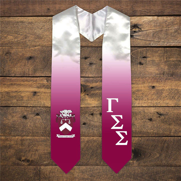 Gamma Sigma Sigma Extra Fancy Diagonal Greek Graduation Stole W Crest Gamma Sigma Sigma Extra Fancy Diagonal Greek Graduation Stole W Crest