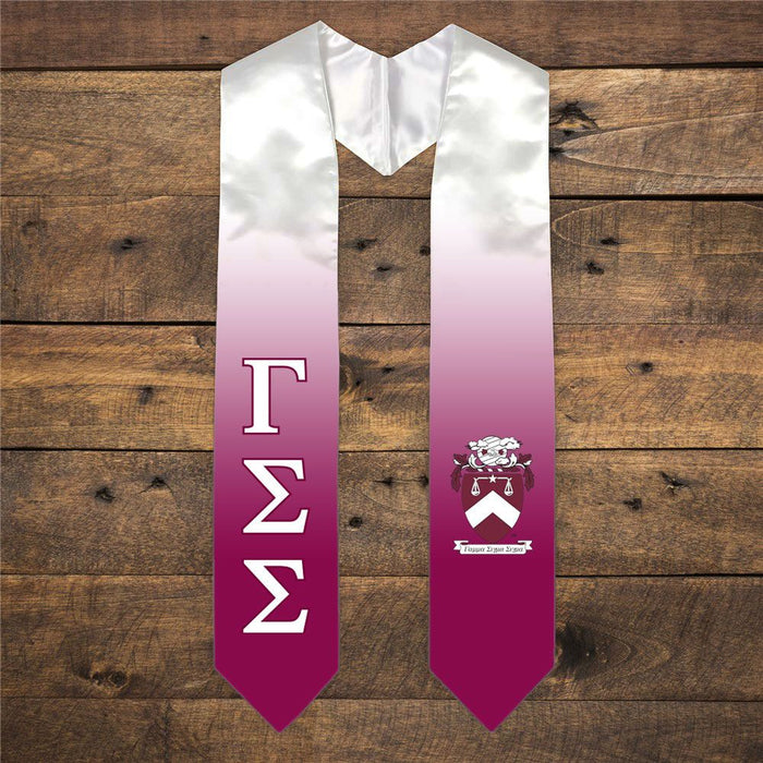 Gamma Sigma Sigma Extra Fancy Simple Greek Graduation Stole W Crest Gamma Sigma Sigma Extra Fancy Simple Greek Graduation Stole W Crest