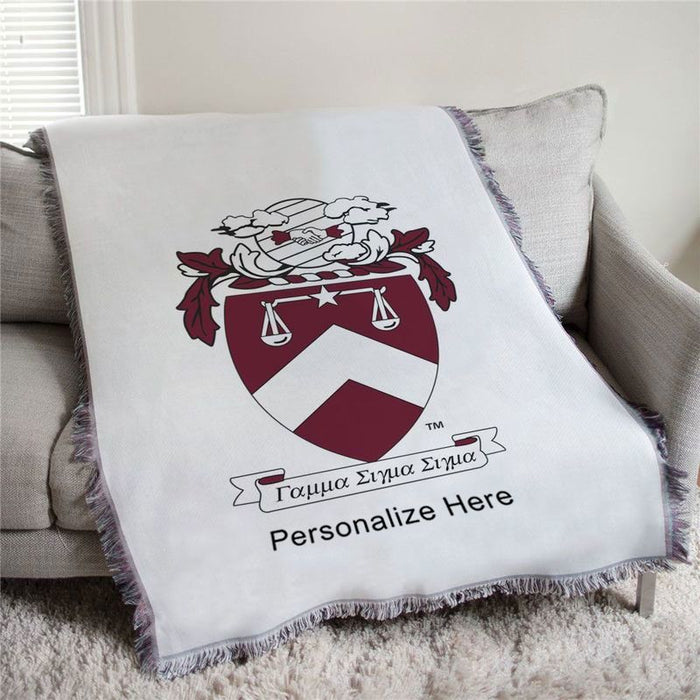Gamma Sigma Sigma Full Color Crest Afghan Blanket Throw Gamma Sigma Sigma Full Color Crest  Afghan Blanket Throw