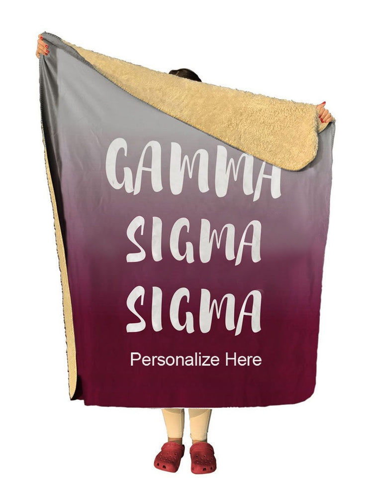 Gamma Sigma Sigma Gradient Sherpa Lap Blanket Gamma Sigma Sigma Gradient Sherpa Lap Blanket