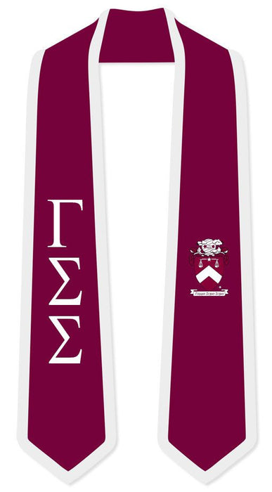 Discount Gamma Sigma Sigma Greek 2 Tone Lettered Graduation Sash Stole DISCOUNT-Gamma Sigma Sigma Greek 2 Tone Lettered Graduation Sash Stole