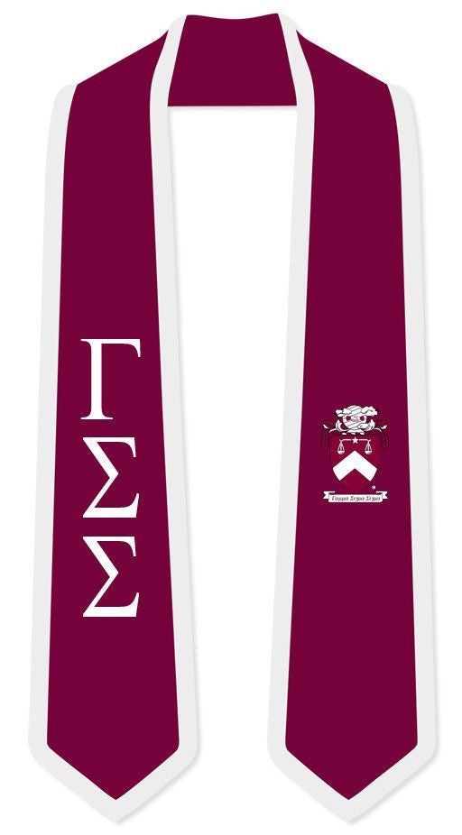 Discount Gamma Sigma Sigma Greek 2 Tone Lettered Graduation Sash Stole DISCOUNT-Gamma Sigma Sigma Greek 2 Tone Lettered Graduation Sash Stole