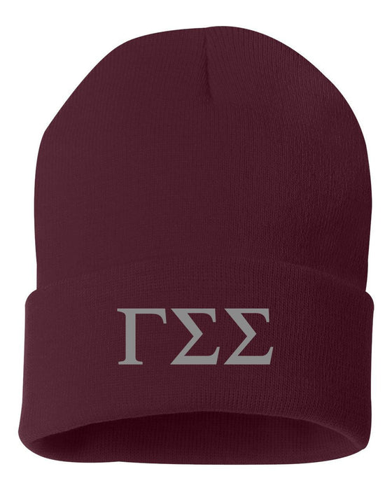 Gamma Sigma Sigma Greek Letter Knit Cap Gamma Sigma Sigma Greek Letter Knit Cap