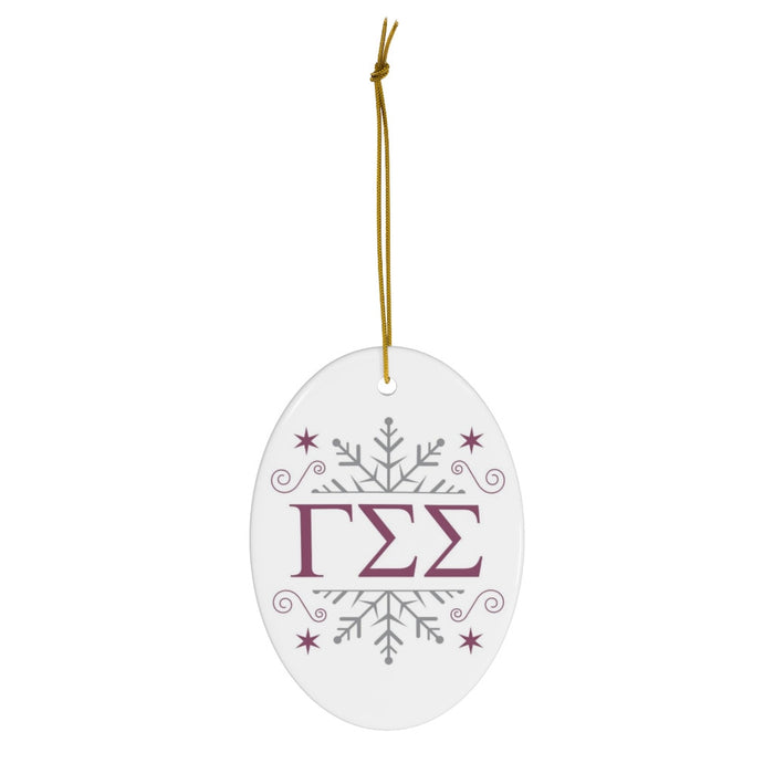 Gamma Sigma Sigma Holiday Color Snowflake Christmas Ornaments Gamma Sigma Sigma Holiday Color Snowflake Christmas Ornaments