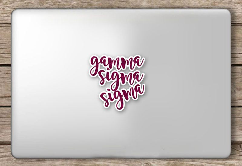 Gamma Sigma Sigma Script Sticker Gamma Sigma Sigma Script Sticker