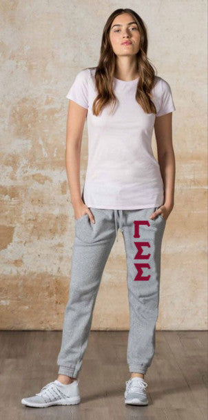 Gamma Sigma Sigma Lettered Joggers (3" Letters) Gamma Sigma Sigma Lettered Joggers (3