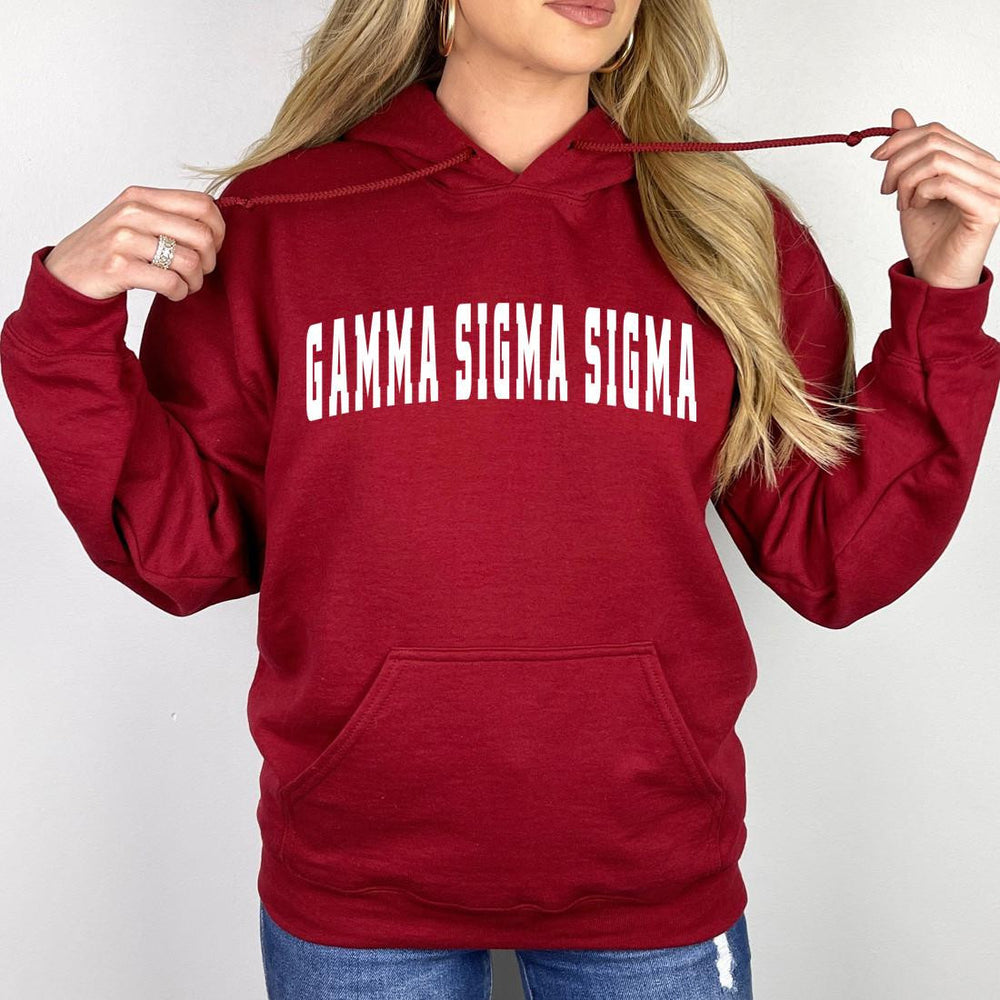 Gamma Sigma Sigma Letterman Hooded Sweatshirts Gamma Sigma Sigma Letterman Hooded Sweatshirts