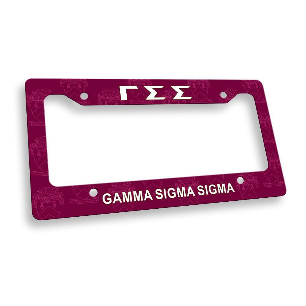Gamma Sigma Sigma License Plate Frame Gamma Sigma Sigma License Plate Frame