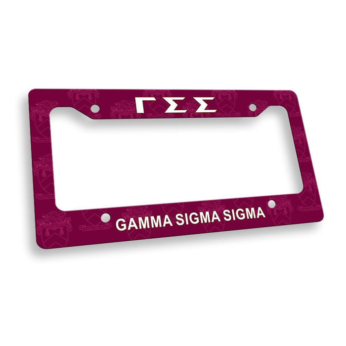 Gamma Sigma Sigma License Plate Frame Gamma Sigma Sigma License Plate Frame