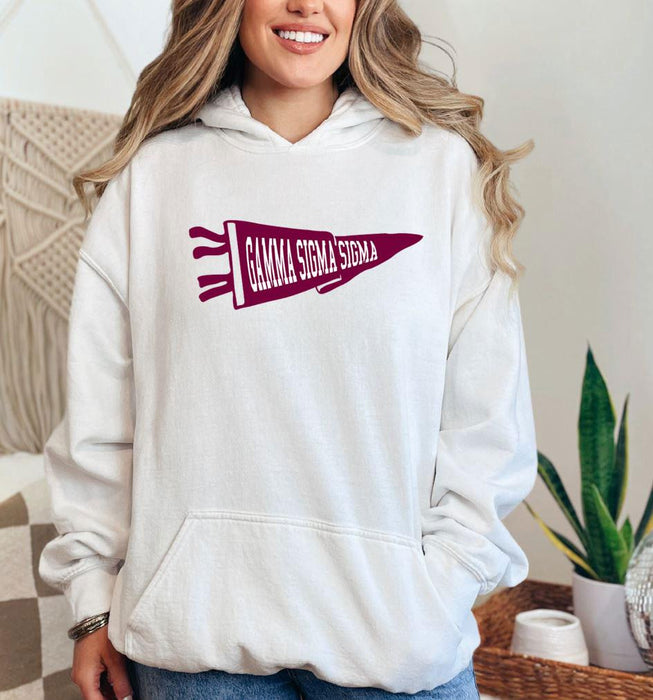 Gamma Sigma Sigma Pennant Hooded Sweatshirt Gamma Sigma Sigma Pennant Hooded Sweatshirt