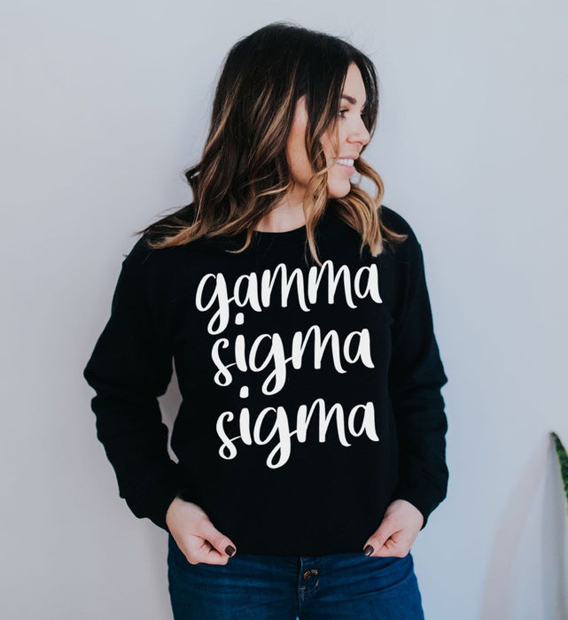 Gamma Sigma Sigma Script Crew Sweatshirt Gamma Sigma Sigma Script Crew Sweatshirt